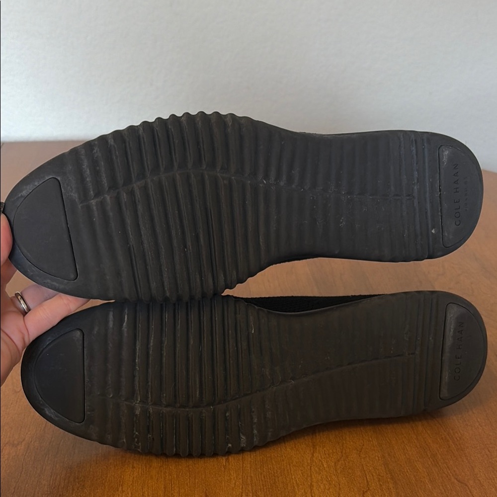 Cole Haan Black Knit Derby Oxfords - Picture 3 of 4